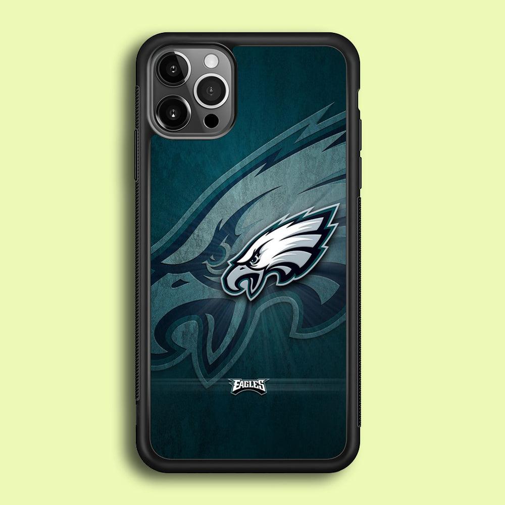 NFL Philadelphia Eagles 001 iPhone 12 Pro Max Case-Rubber / Black (2D Case)-Xtracase