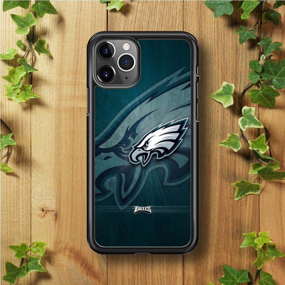 NFL Philadelphia Eagles 001 iPhone 11 Pro Max Case-Rubber / Black (2D Case)-Xtracase