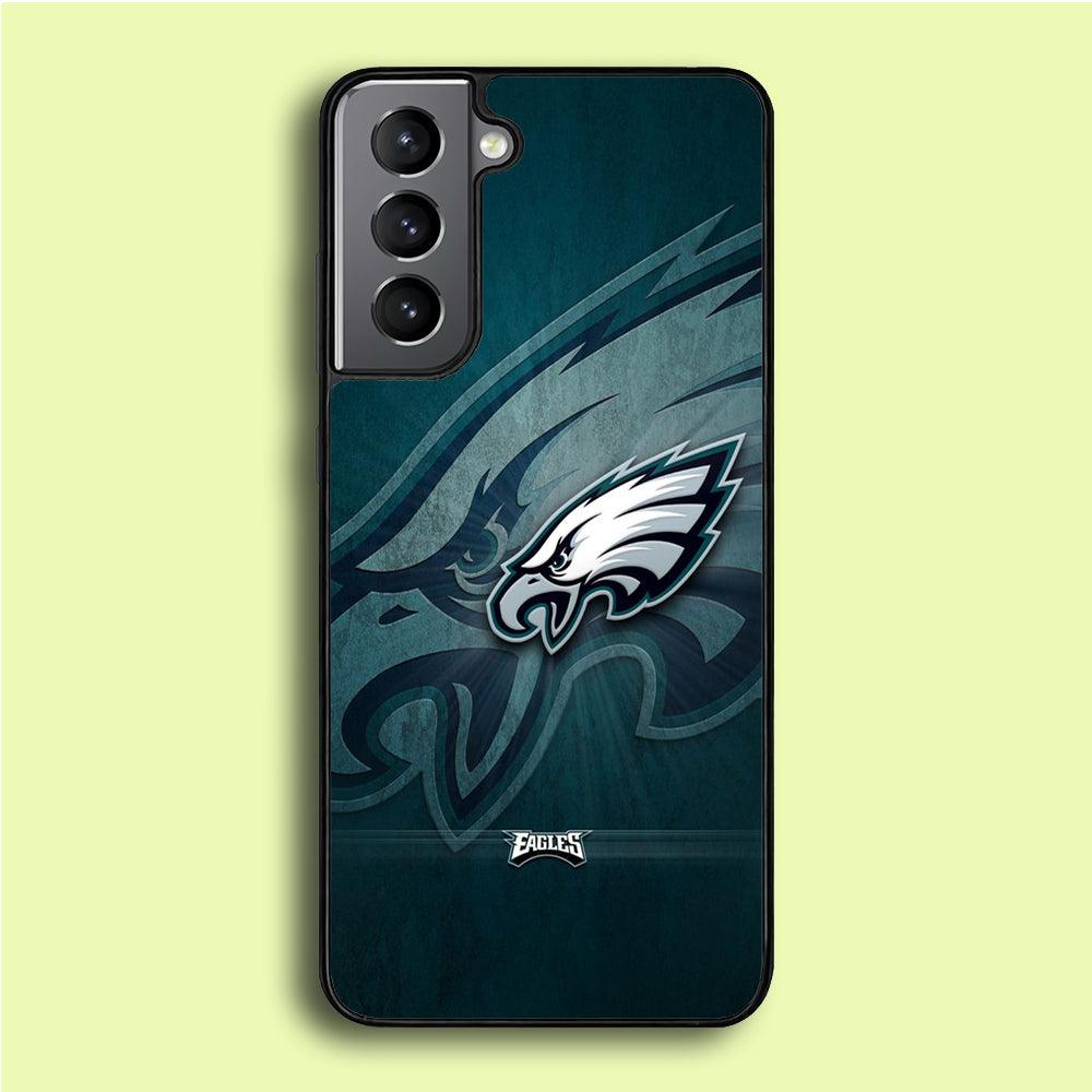 NFL Philadelphia Eagles 001 Samsung Galaxy S21 Plus Case-Rubber / White (2D Case)-Xtracase