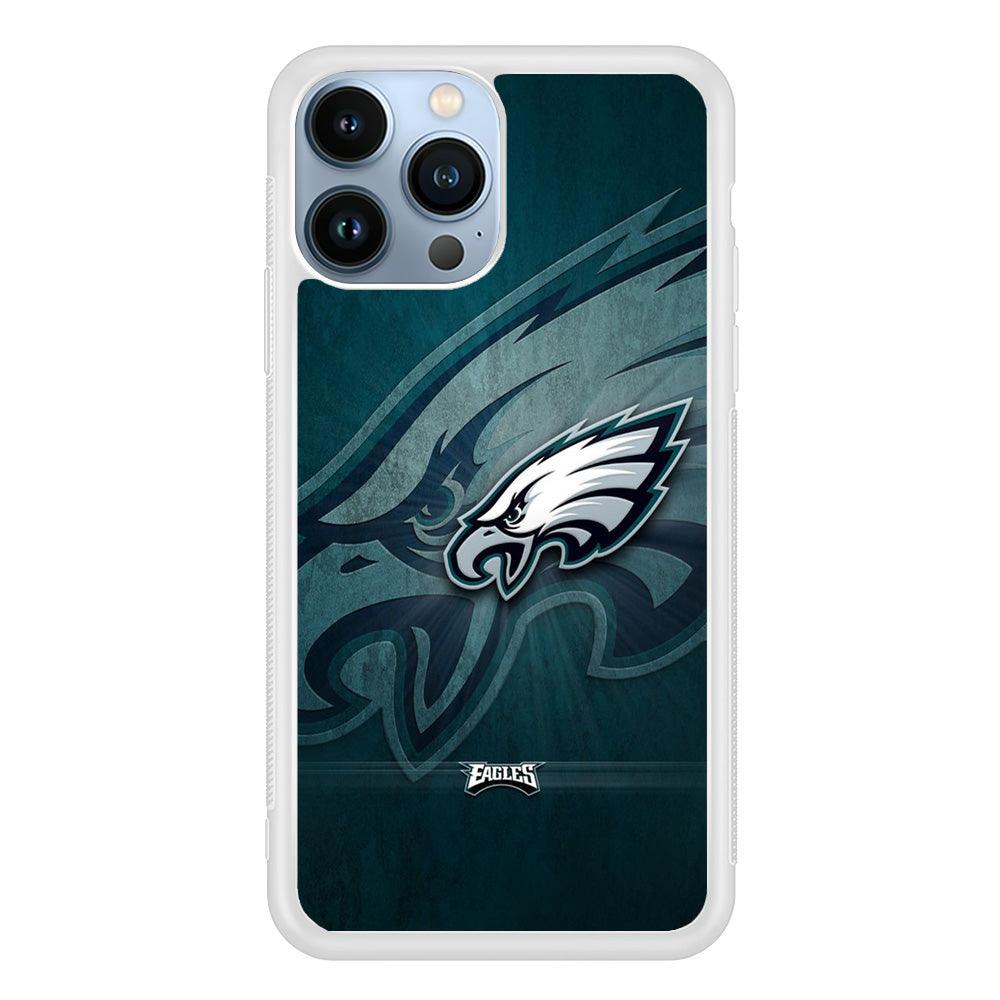 NFL Philadelphia Eagles 001 iPhone 13 Pro Case-Rubber / White (2D Case)-Xtracase
