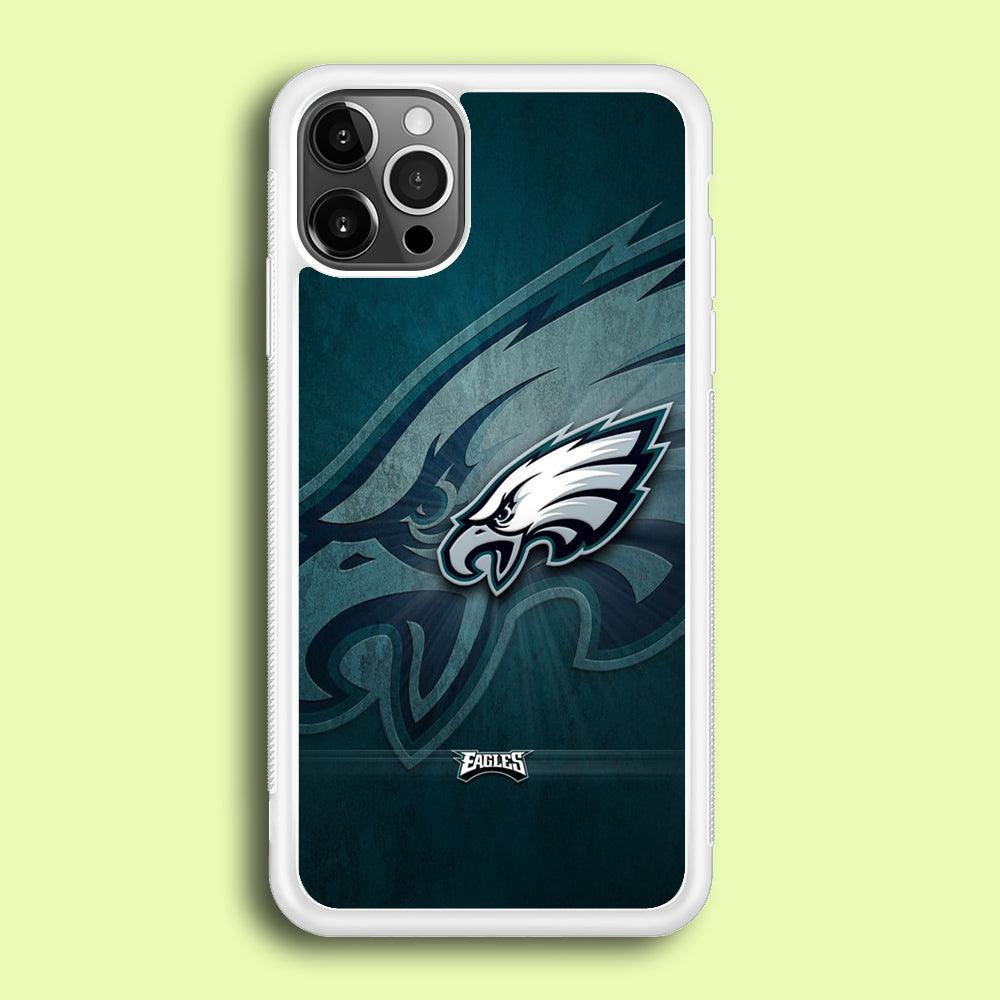 NFL Philadelphia Eagles 001 iPhone 12 Pro Max Case-Rubber / White (2D Case)-Xtracase