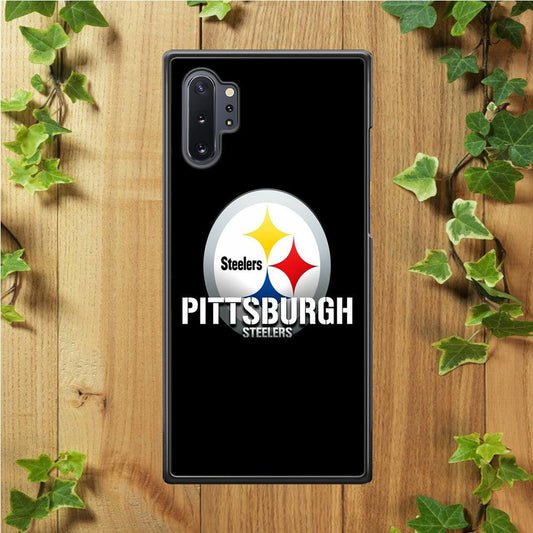 NFL Pittsburgh Steelers 001 Samsung Galaxy Note 10 Plus Case-Rubber / White (2D Case)-Xtracase