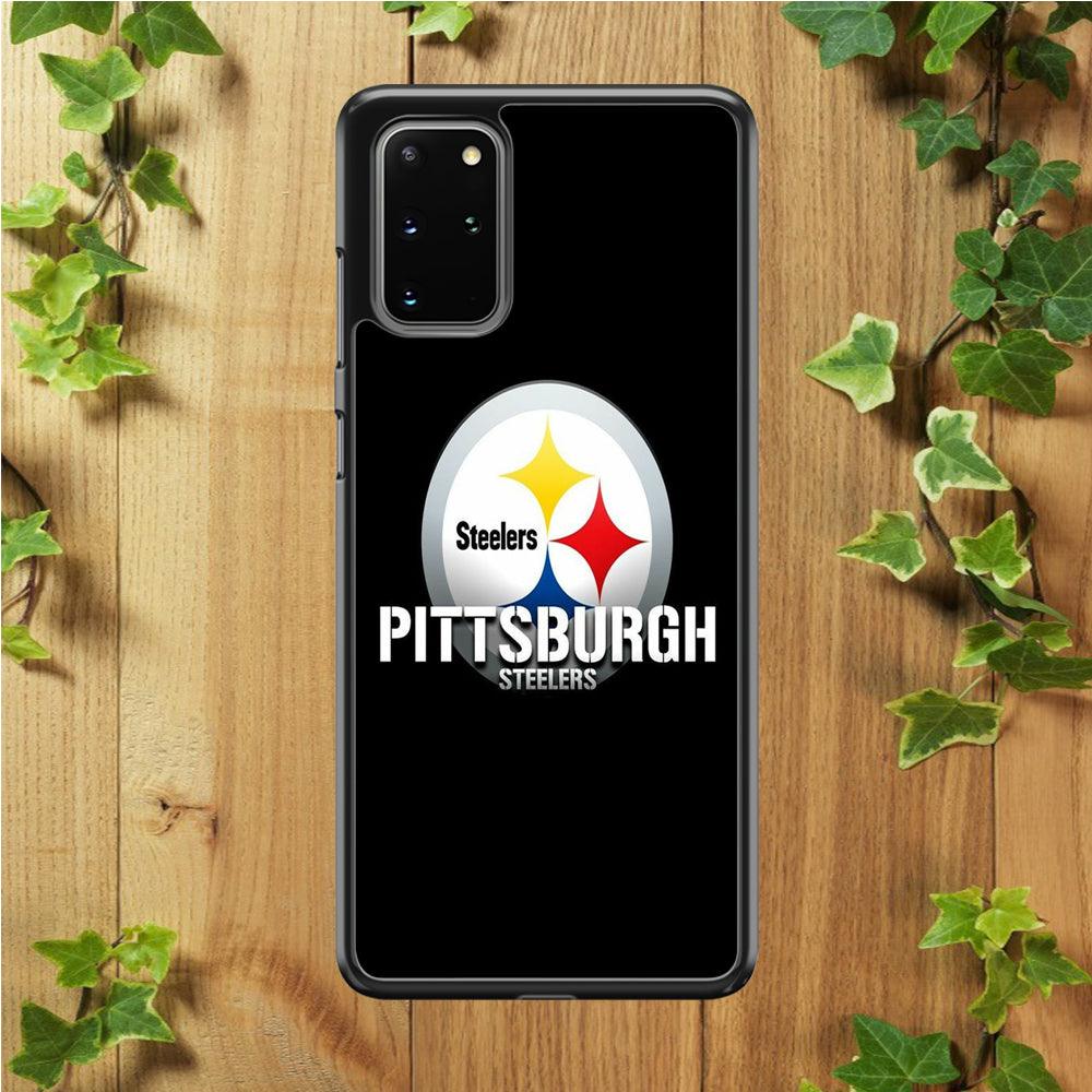 NFL Pittsburgh Steelers 001 Samsung Galaxy S20 Plus Case-Rubber / White (2D Case)-Xtracase