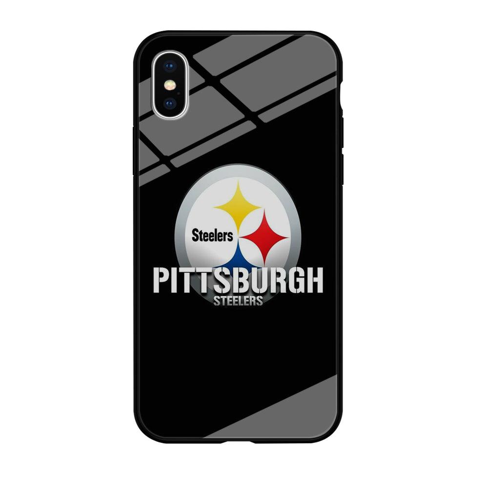 NFL Pittsburgh Steelers 001 iPhone X Case-Tempered Glass Case-Xtracase