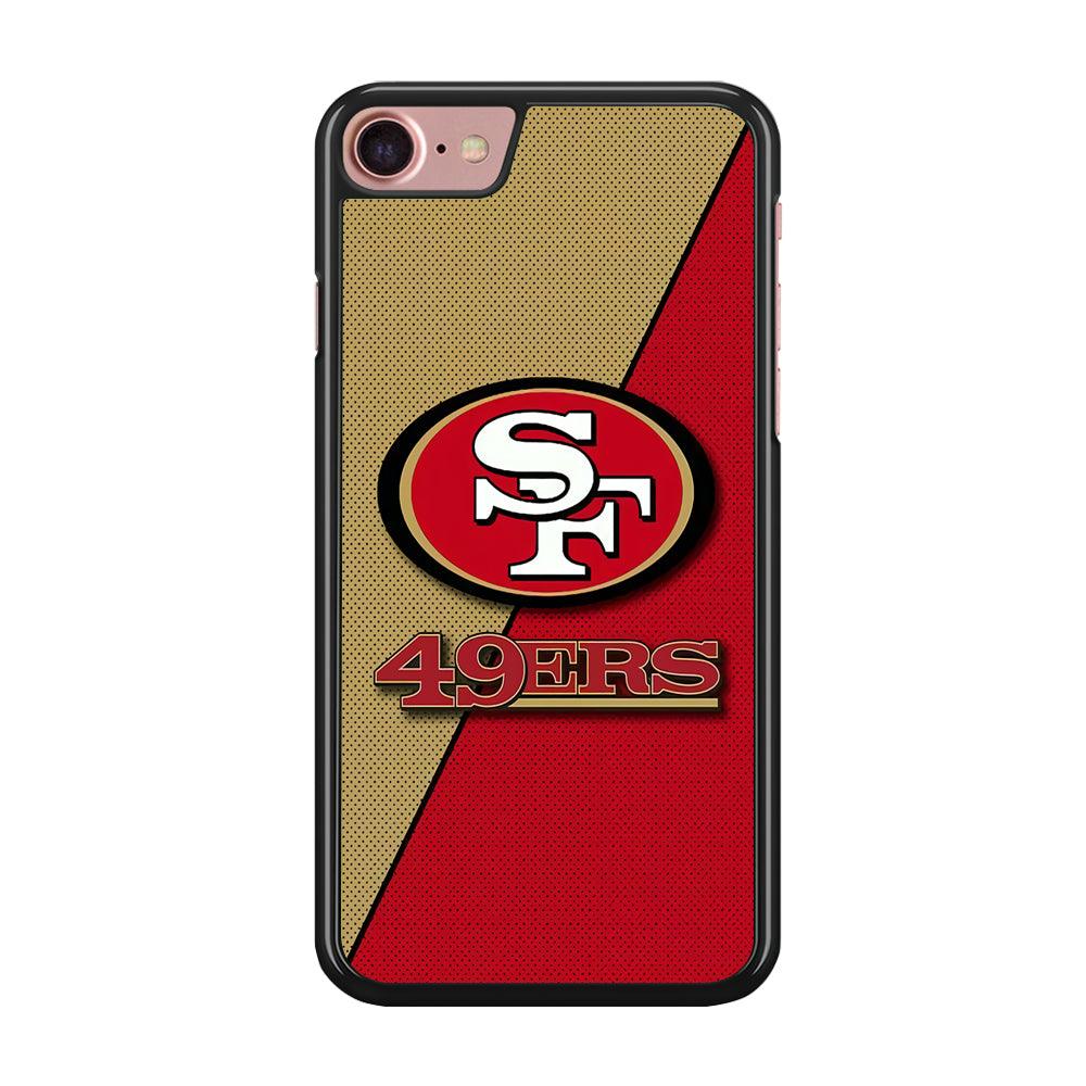 NFL San Francisco 49ers 001 iPhone SE 2020 Case-Rubber / Black (2D Case)-Xtracase