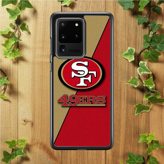 NFL San Francisco 49ers 001 Samsung Galaxy S20 Ultra Case-Rubber / White (2D Case)-Xtracase