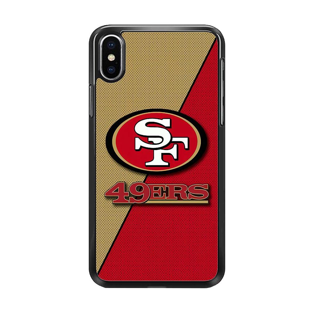 NFL San Francisco 49ers 001 iPhone Xs Max Case-Rubber / Black (2D Case)-Xtracase