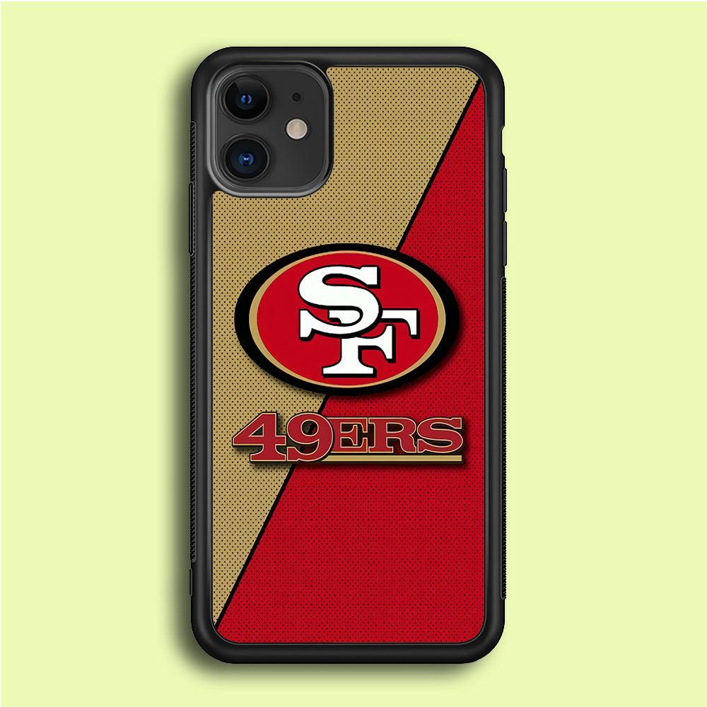 NFL San Francisco 49ers 001 iPhone 12 Case-Rubber / Black (2D Case)-Xtracase
