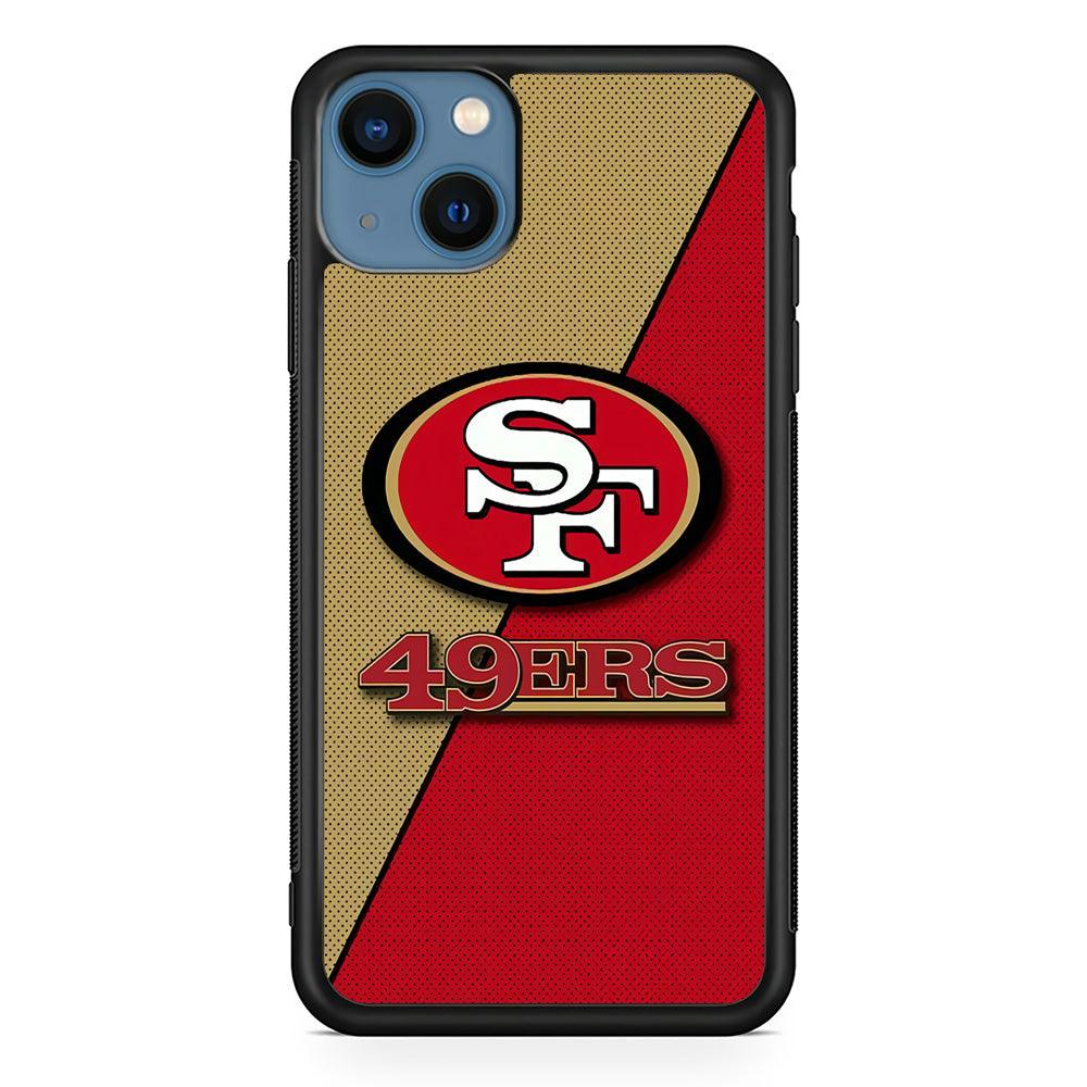 NFL San Francisco 49ers 001 iPhone 13 Case-Rubber / Black (2D Case)-Xtracase