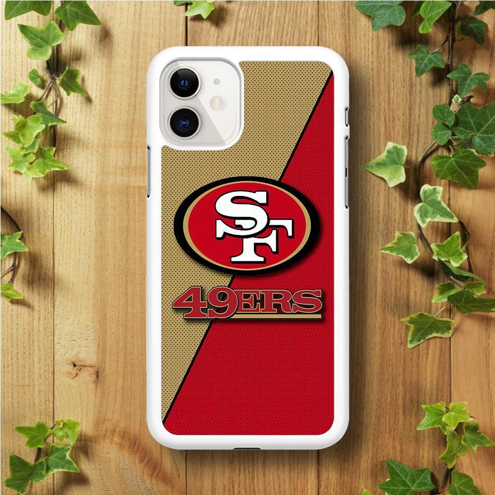 NFL San Francisco 49ers 001 iPhone 11 Case-Rubber / White (2D Case)-Xtracase