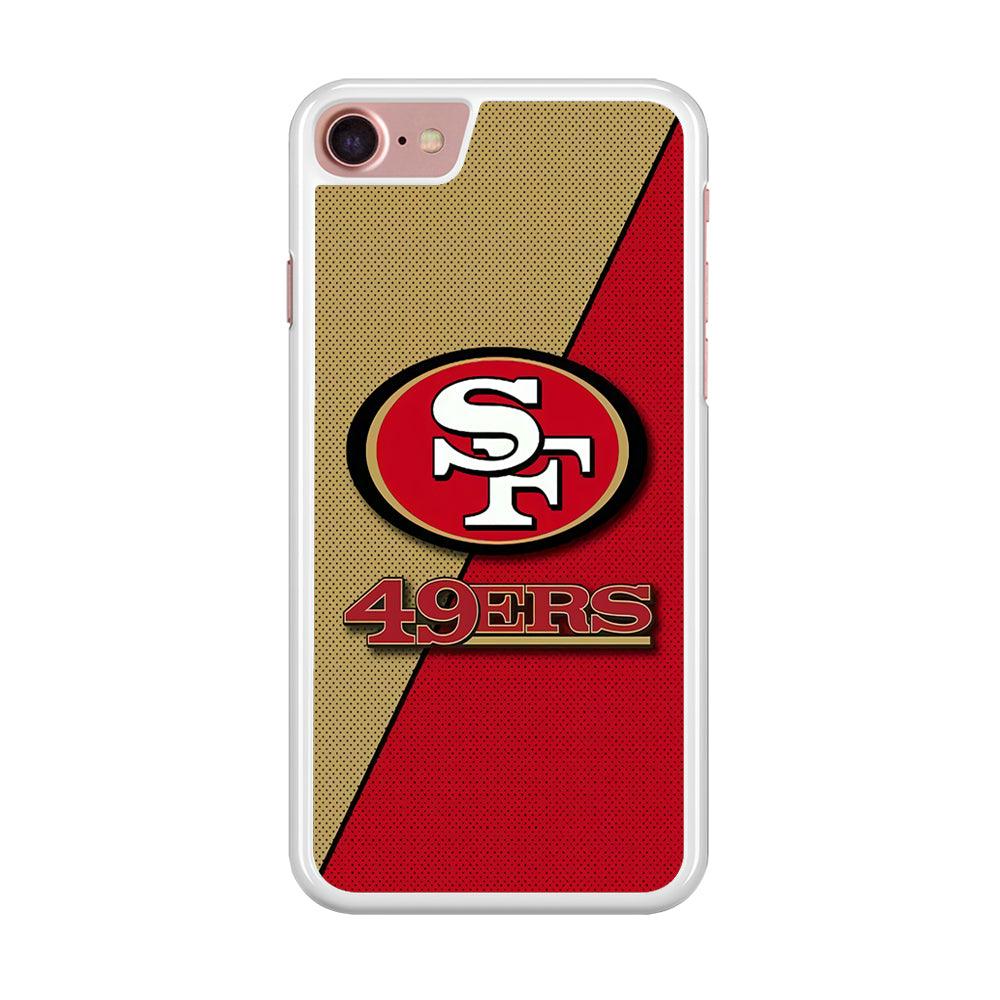 NFL San Francisco 49ers 001 iPhone SE 2020 Case-Rubber / White (2D Case)-Xtracase