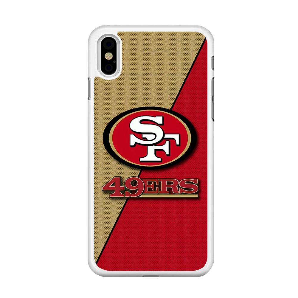 NFL San Francisco 49ers 001 iPhone X Case-Rubber / White (2D Case)-Xtracase