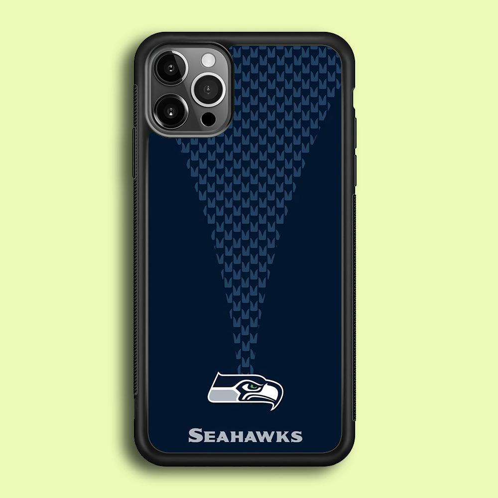 NFL Seattle Seahawks 001 iPhone 12 Pro Case-Rubber / Black (2D Case)-Xtracase