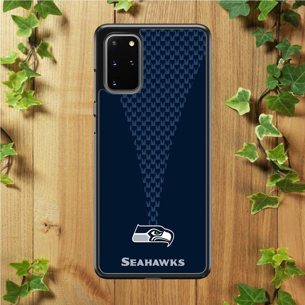 NFL Seattle Seahawks 001 Samsung Galaxy S20 Plus Case-Rubber / Black (2D Case)-Xtracase