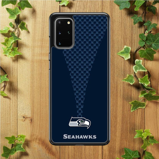 NFL Seattle Seahawks 001 Samsung Galaxy S20 Plus Case-Rubber / Black (2D Case)-Xtracase