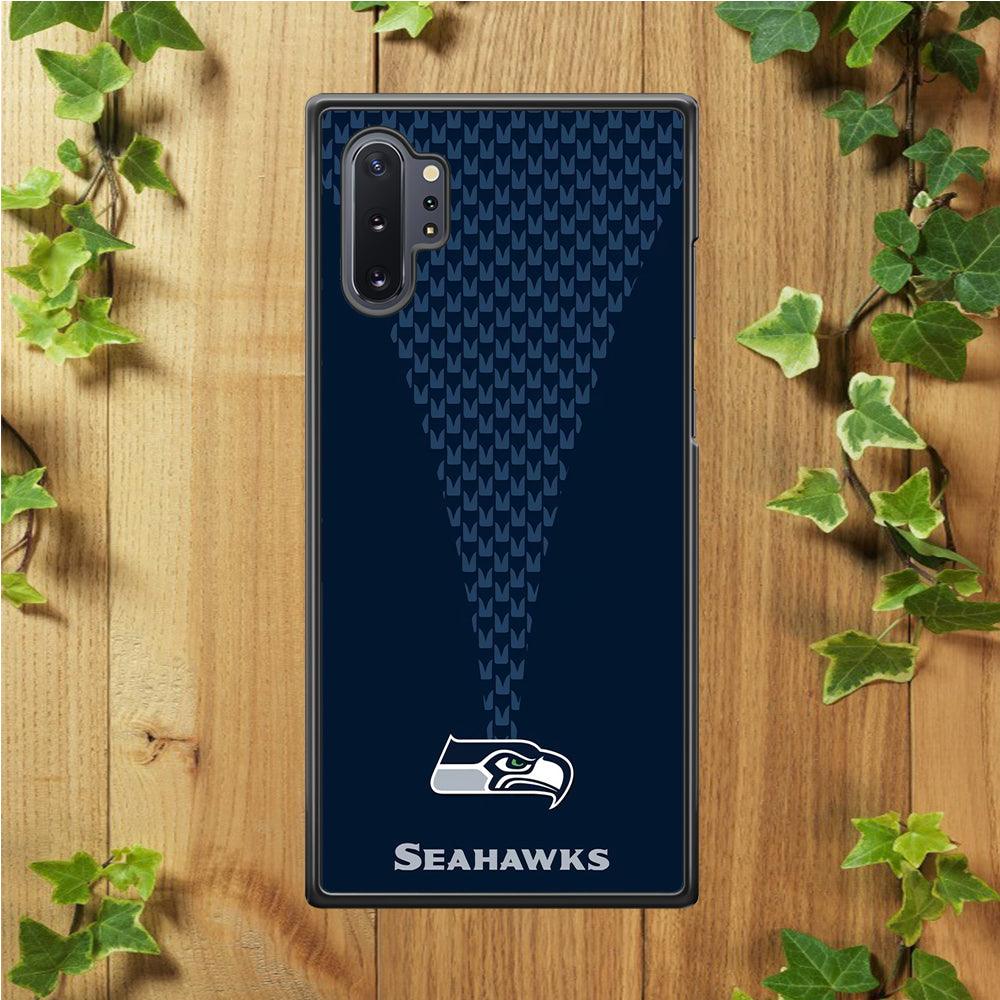 NFL Seattle Seahawks 001 Samsung Galaxy Note 10 Plus Case-Rubber / White (2D Case)-Xtracase