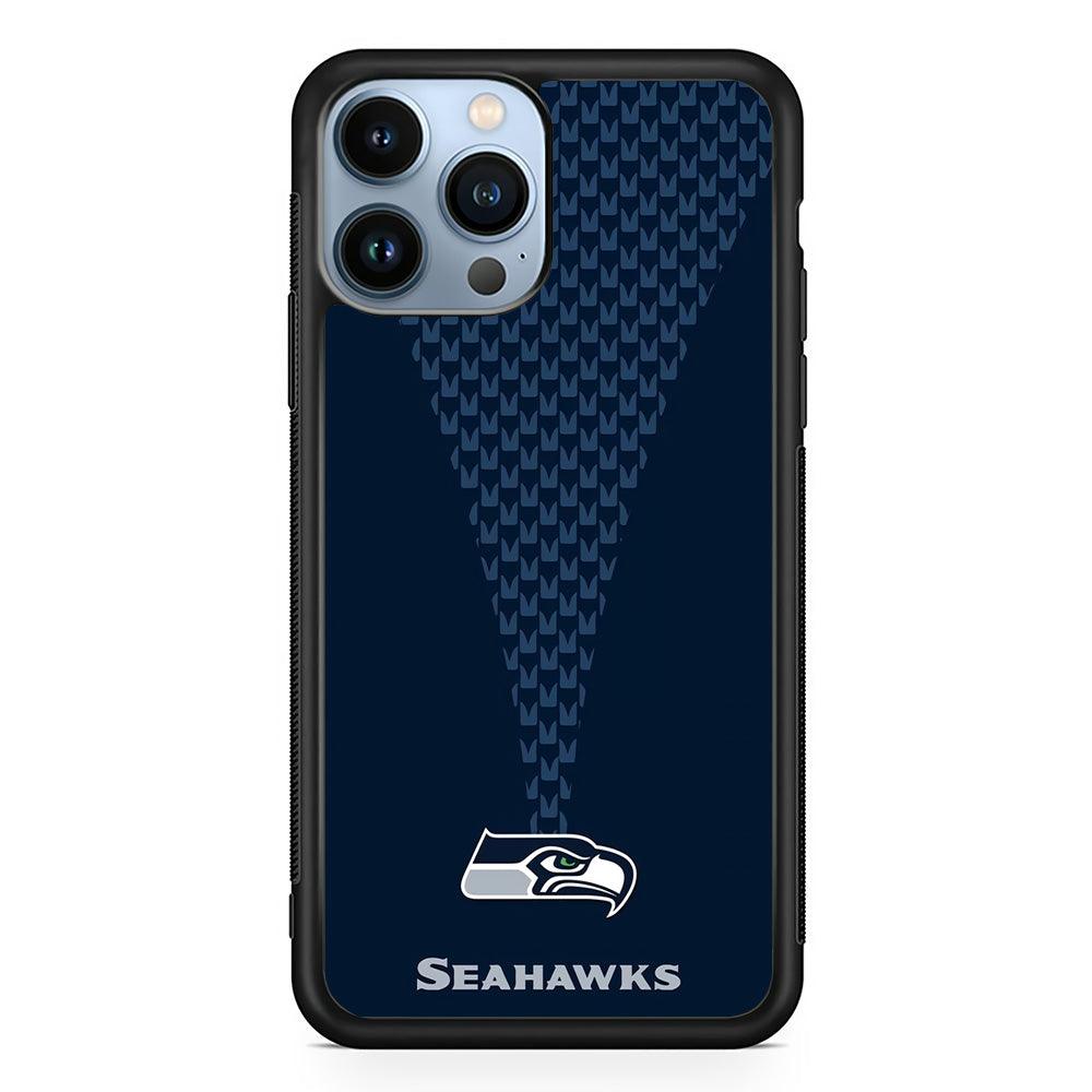 NFL Seattle Seahawks 001 iPhone 13 Pro Case-Rubber / Black (2D Case)-Xtracase