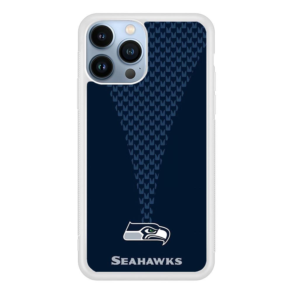 NFL Seattle Seahawks 001 iPhone 13 Pro Case-Rubber / White (2D Case)-Xtracase