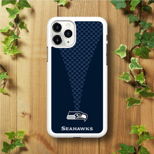 NFL Seattle Seahawks 001 iPhone 11 Pro Case-Rubber / White (2D Case)-Xtracase
