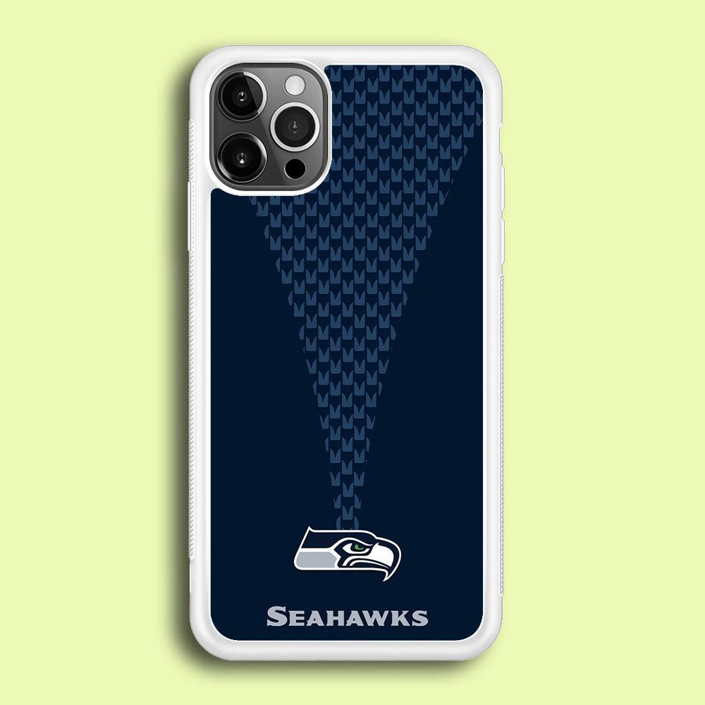 NFL Seattle Seahawks 001 iPhone 12 Pro Case-Rubber / White (2D Case)-Xtracase