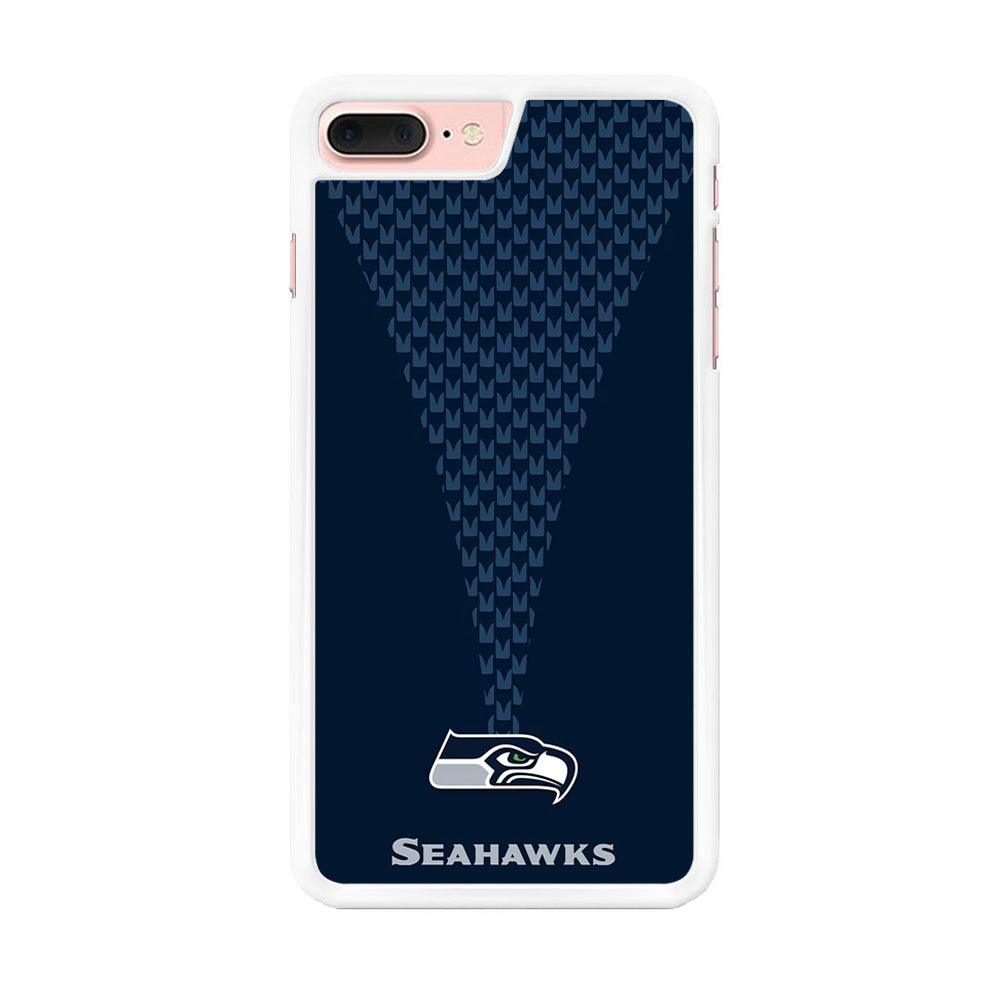 NFL Seattle Seahawks 001 iPhone 8 Plus Case-Rubber / White (2D Case)-Xtracase