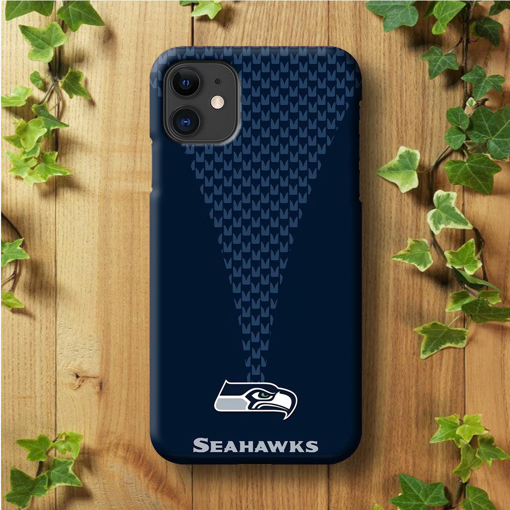 NFL Seattle Seahawks 001 iPhone 11 Case-Plastic / Full Wrap (3D Case)-Xtracase