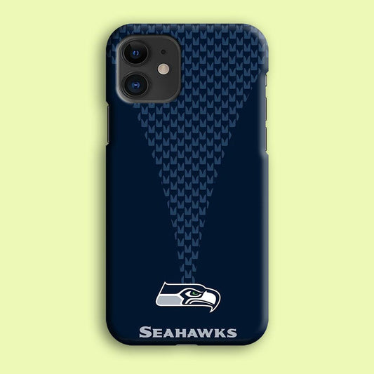 NFL Seattle Seahawks 001 iPhone 12 Case-Plastic / Full Wrap (3D Case)-Xtracase