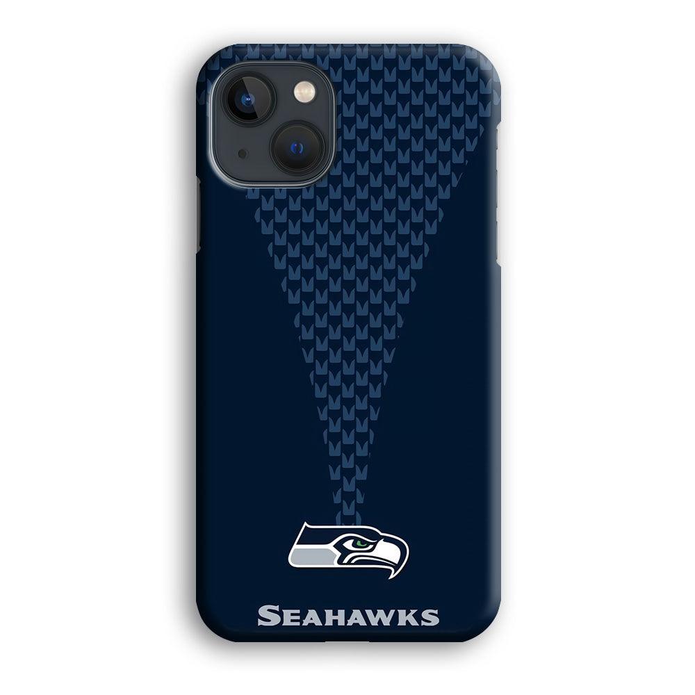 NFL Seattle Seahawks 001 iPhone 13 Case-Rubber / White (2D Case)-Xtracase