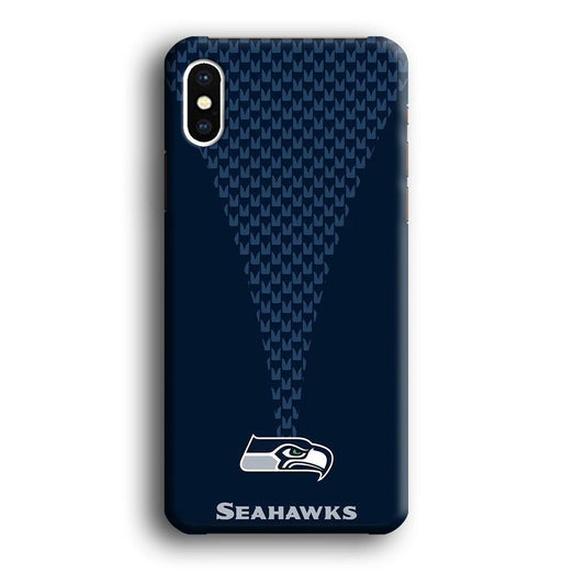 NFL Seattle Seahawks 001 iPhone Xs Case-Plastic / Full Wrap (3D Case)-Xtracase