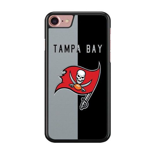 NFL Tampa Bay Buccaneers 001 iPhone SE 2020 Case-Rubber / Black (2D Case)-Xtracase
