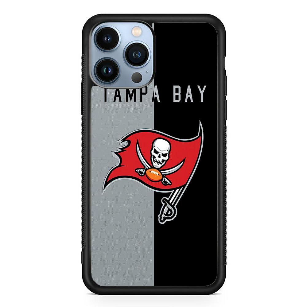 NFL Tampa Bay Buccaneers 001 iPhone 13 Pro Case-Rubber / Black (2D Case)-Xtracase