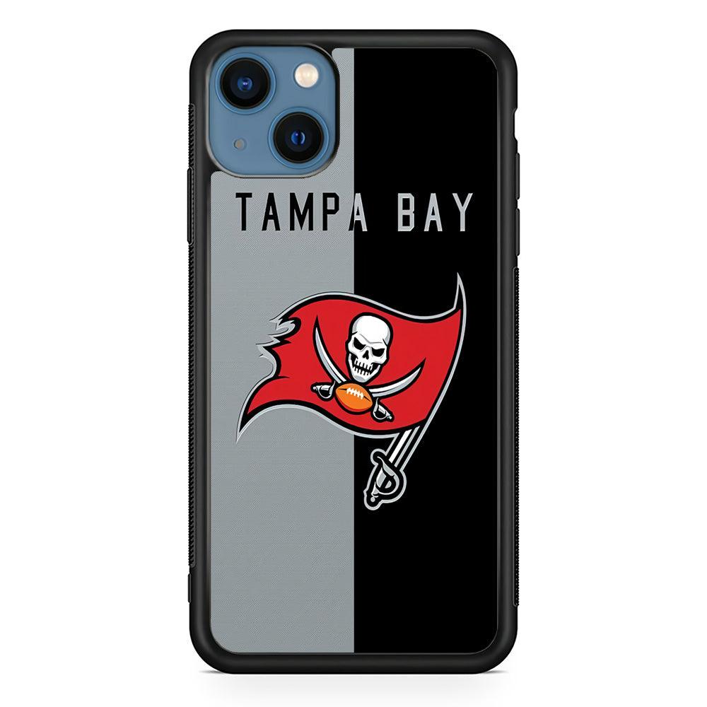 NFL Tampa Bay Buccaneers 001 iPhone 13 Mini Case-Rubber / Black (2D Case)-Xtracase