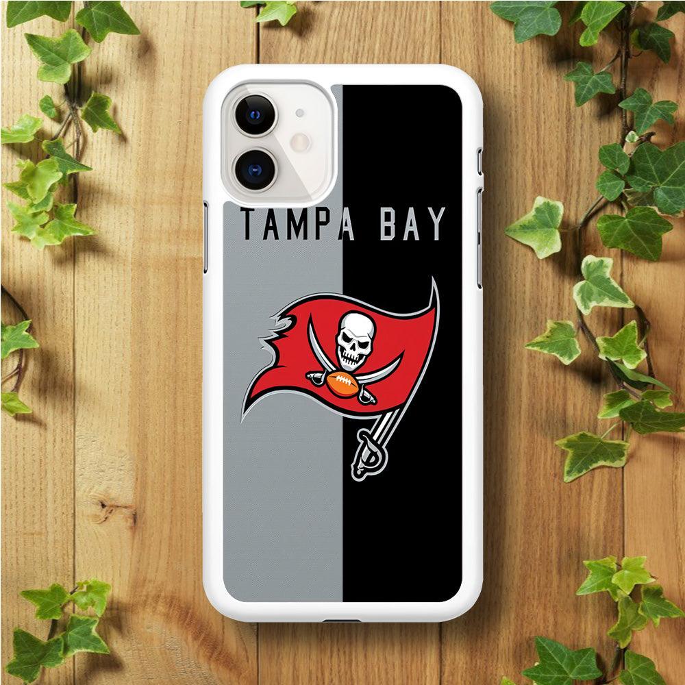 NFL Tampa Bay Buccaneers 001 iPhone 11 Case-Rubber / White (2D Case)-Xtracase