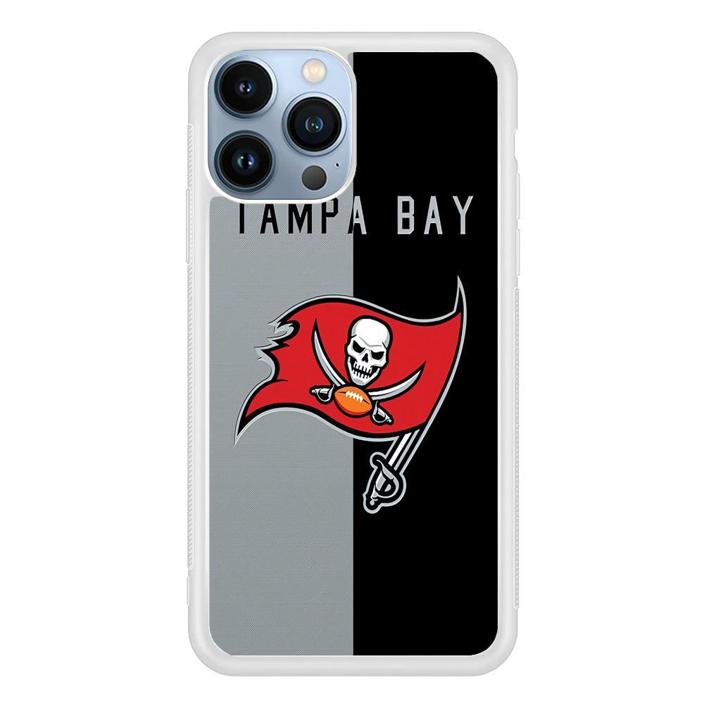 NFL Tampa Bay Buccaneers 001 iPhone 13 Pro Max Case-Rubber / White (2D Case)-Xtracase