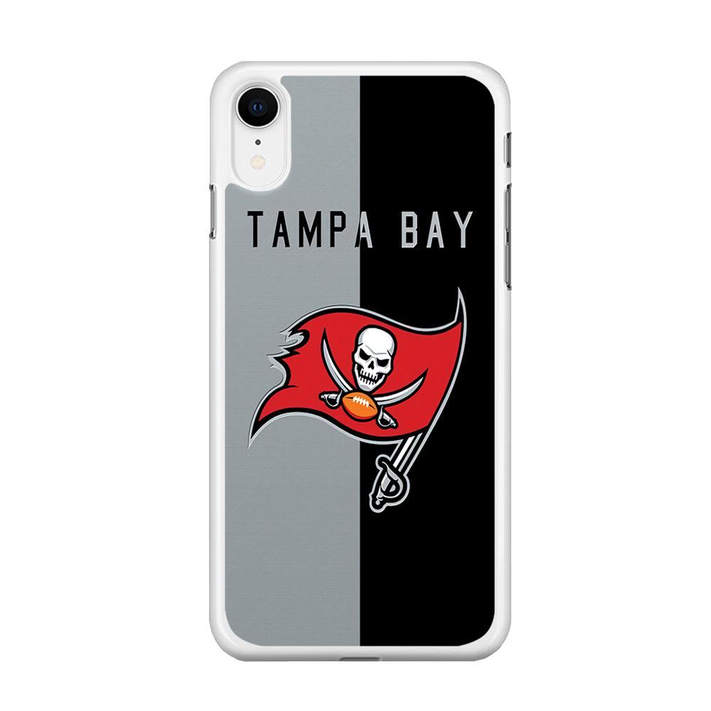 NFL Tampa Bay Buccaneers 001 iPhone XR Case-Rubber / White (2D Case)-Xtracase