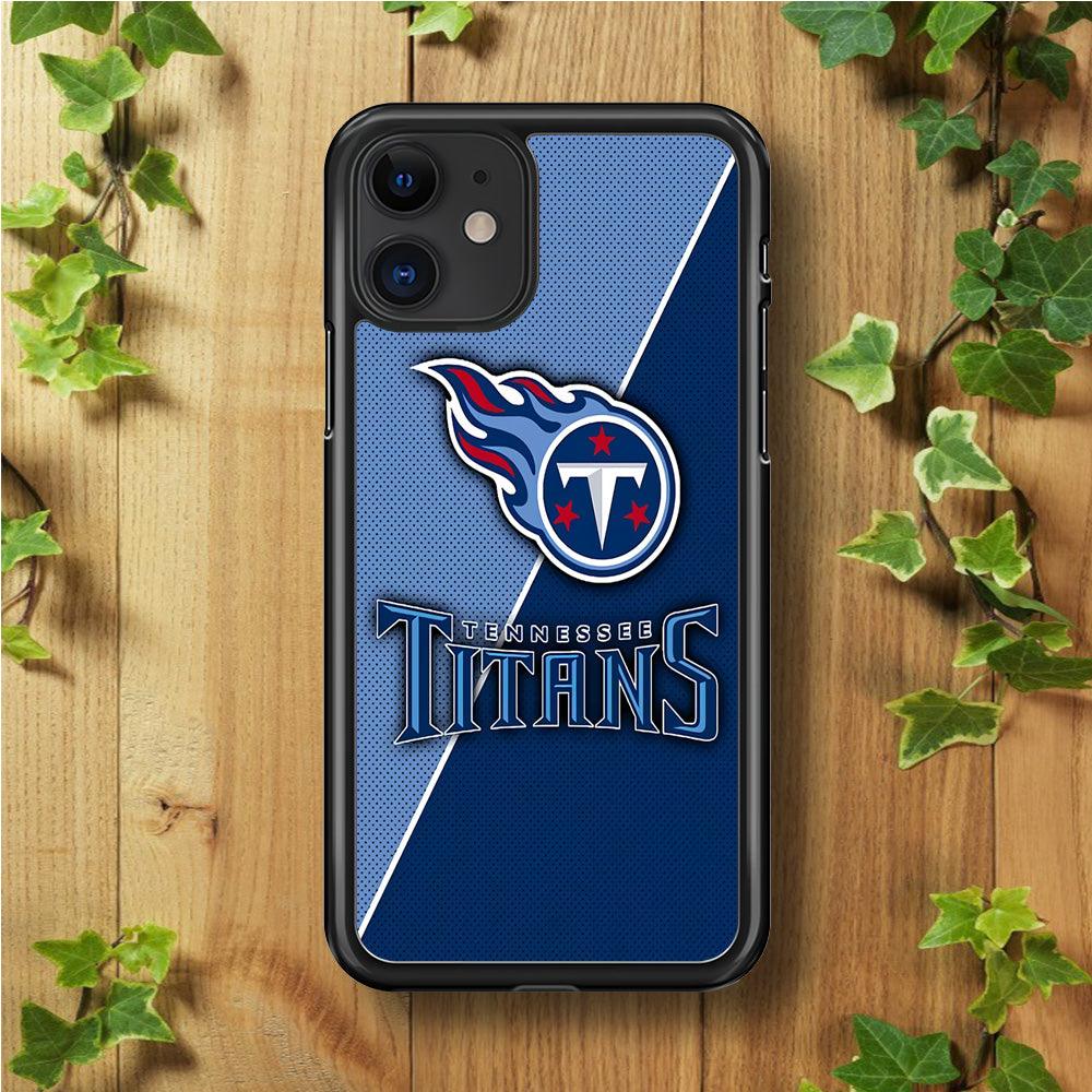 NFL Tennessee Titans 001 iPhone 11 Case-Rubber / Black (2D Case)-Xtracase