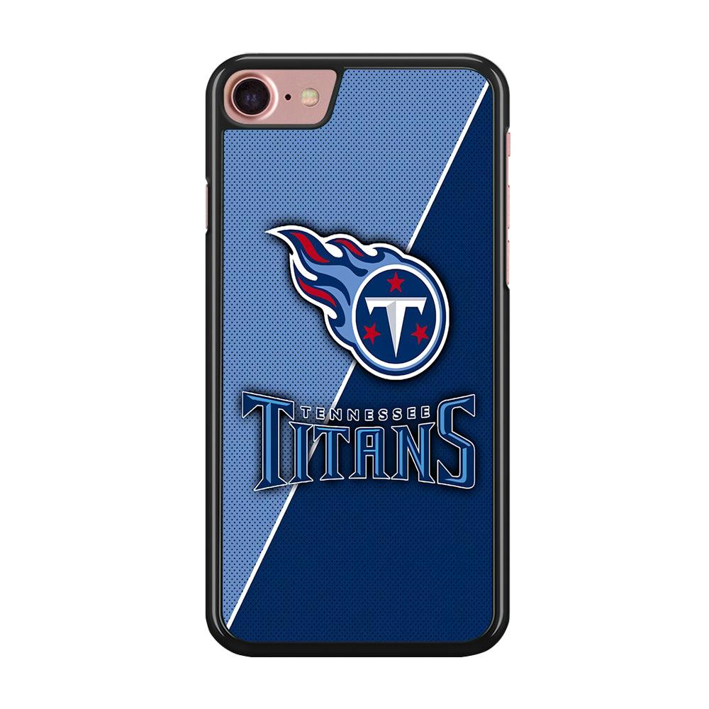 NFL Tennessee Titans 001 iPhone 7 Case-Rubber / Black (2D Case)-Xtracase