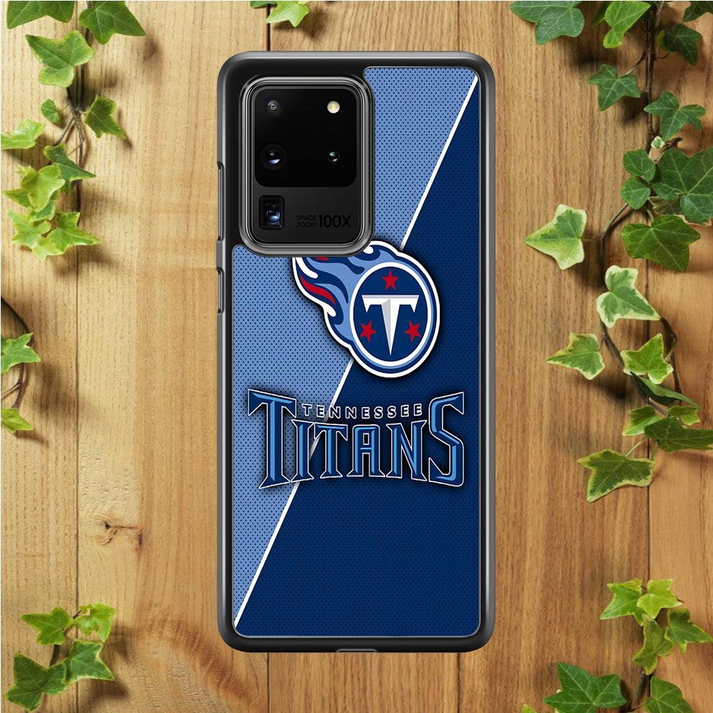NFL Tennessee Titans 001 Samsung Galaxy S20 Ultra Case-Rubber / White (2D Case)-Xtracase