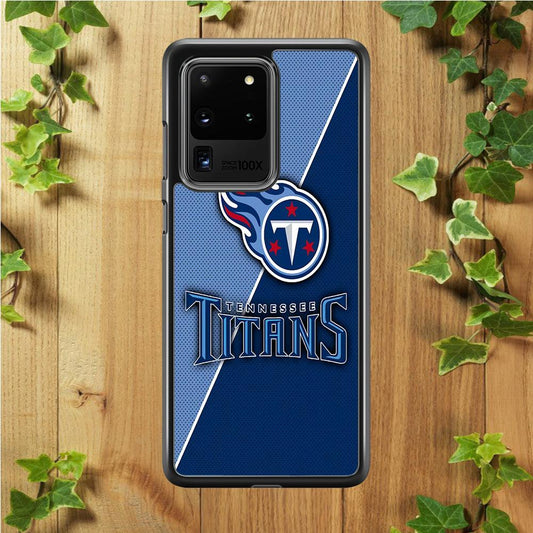 NFL Tennessee Titans 001 Samsung Galaxy S20 Ultra Case-Rubber / White (2D Case)-Xtracase