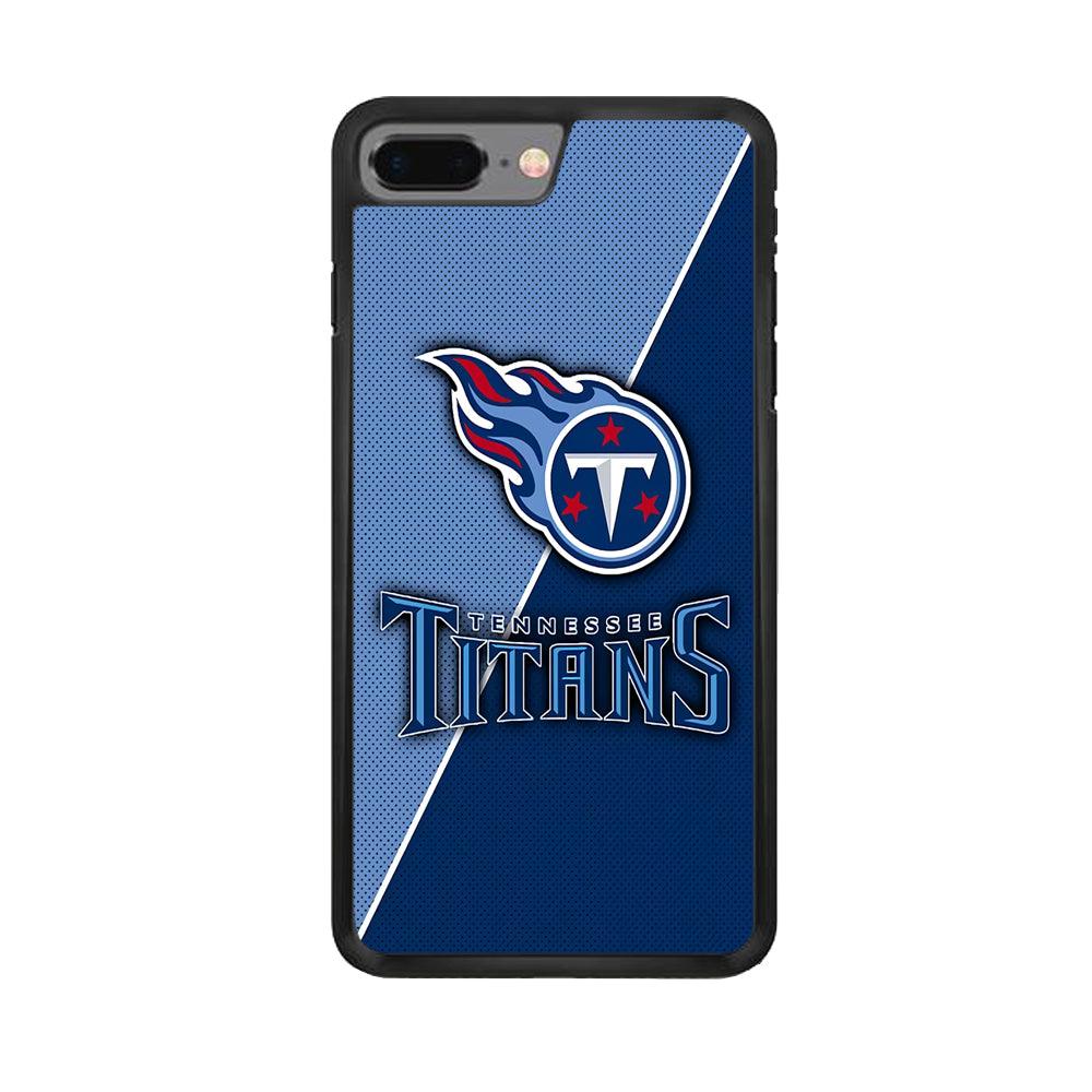 NFL Tennessee Titans 001 iPhone 8 Plus Case-Rubber / Black (2D Case)-Xtracase