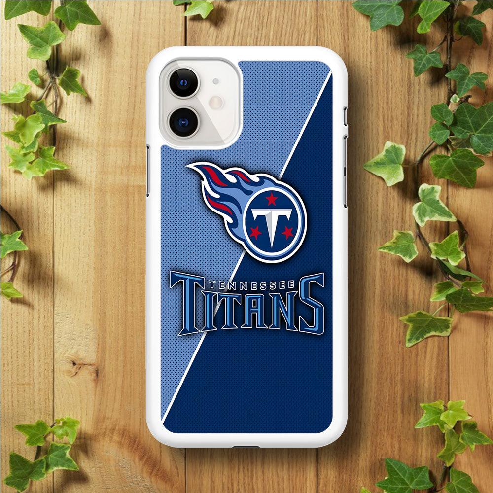 NFL Tennessee Titans 001 iPhone 11 Case-Rubber / White (2D Case)-Xtracase