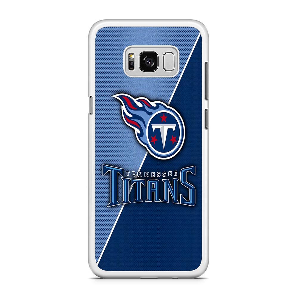NFL Tennessee Titans 001 Samsung Galaxy S8 Case-Rubber / White (2D Case)-Xtracase