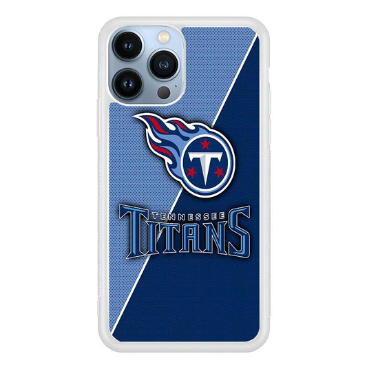NFL Tennessee Titans 001 iPhone 13 Pro Max Case-Rubber / White (2D Case)-Xtracase