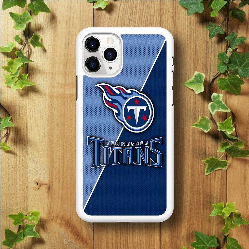 NFL Tennessee Titans 001 iPhone 11 Pro Case-Rubber / White (2D Case)-Xtracase