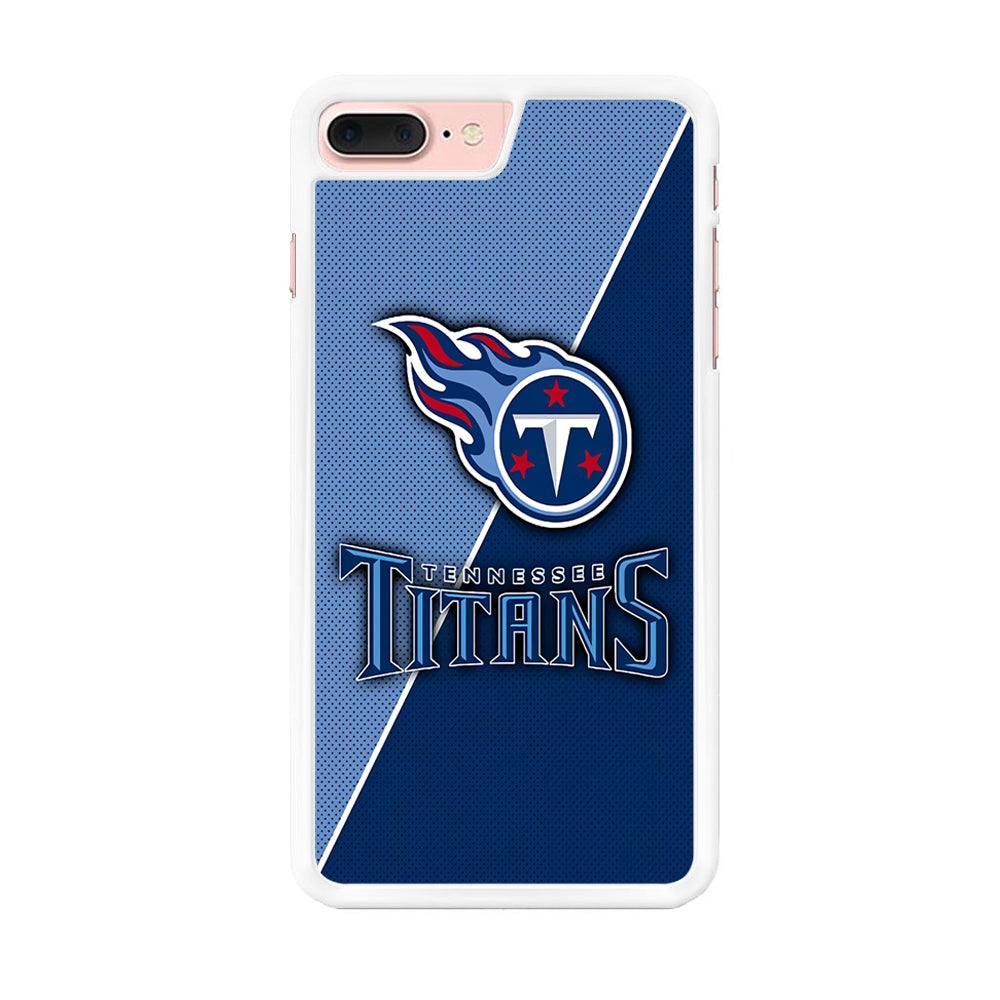 NFL Tennessee Titans 001 iPhone 8 Plus Case-Rubber / White (2D Case)-Xtracase