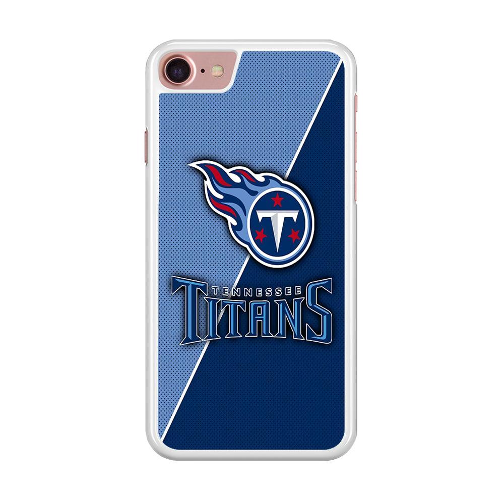 NFL Tennessee Titans 001 iPhone 7 Case-Rubber / White (2D Case)-Xtracase