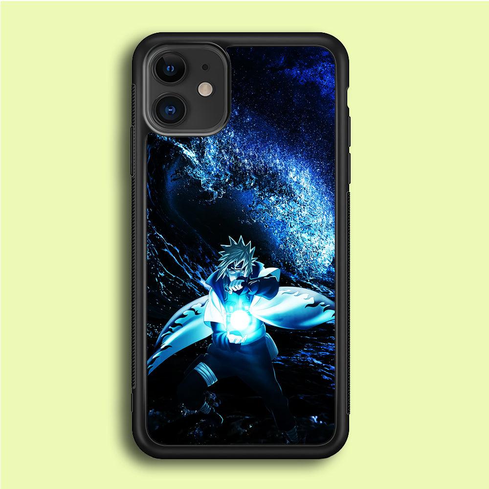 Namikaze Minato Rasengan iPhone 12 Case-Rubber / Black (2D Case)-Xtracase