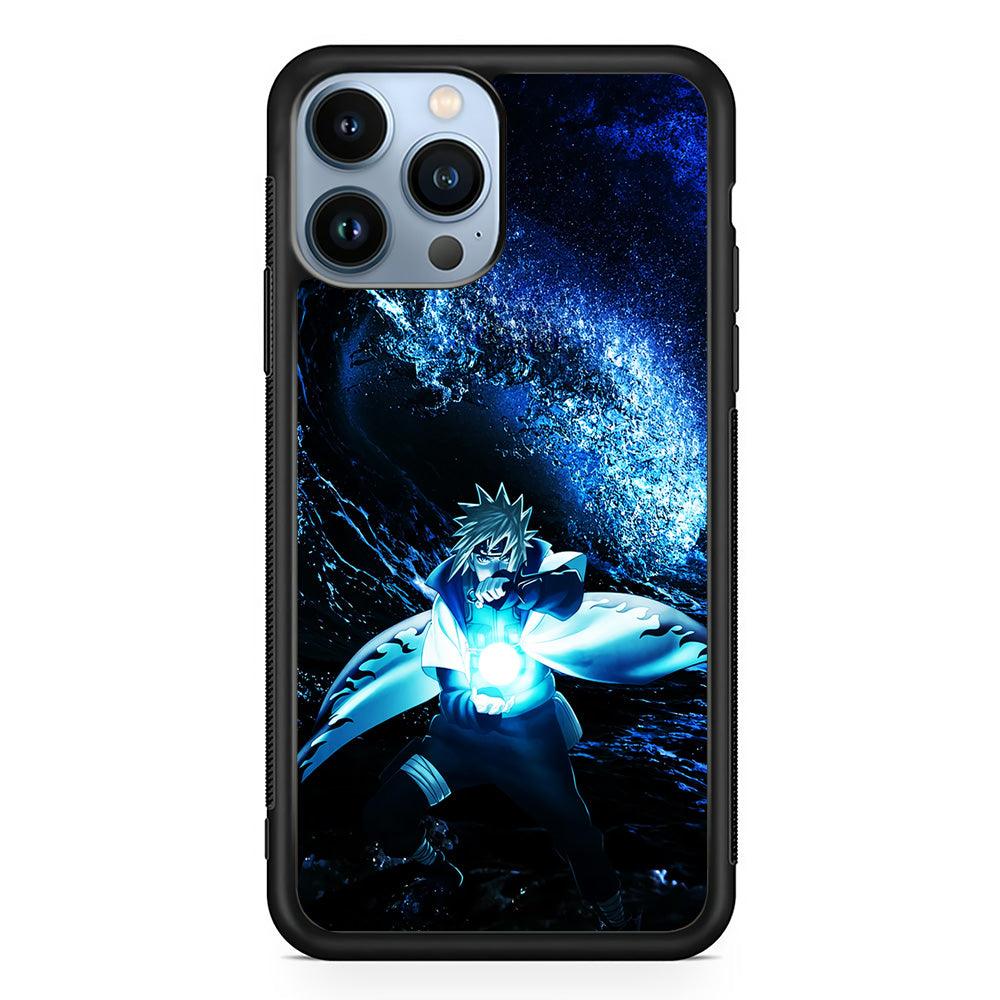 Namikaze Minato Rasengan iPhone 13 Pro Max Case-Rubber / Black (2D Case)-Xtracase