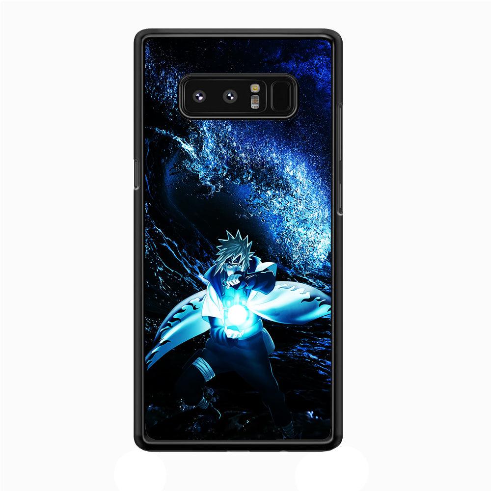 Namikaze Minato Rasengan Samsung Galaxy Note 8 Case-Rubber / White (2D Case)-Xtracase