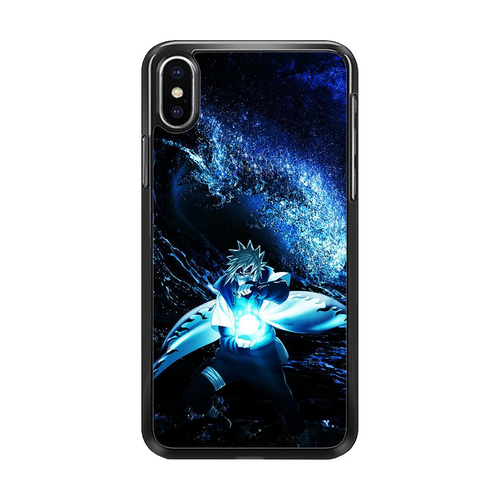 Namikaze Minato Rasengan iPhone Xs Case-Rubber / Black (2D Case)-Xtracase